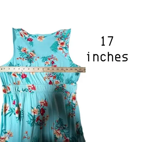 Olive & Oak Orchard Mint Floral Sleeveless V Neck Maxi Size Large