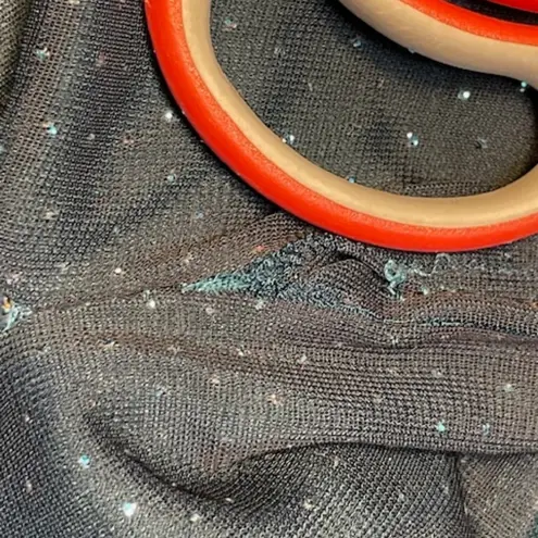 Betsy and Adam Vintage 2000's Y2k Ombre Glitter Draped Evening Formal Gown Medium