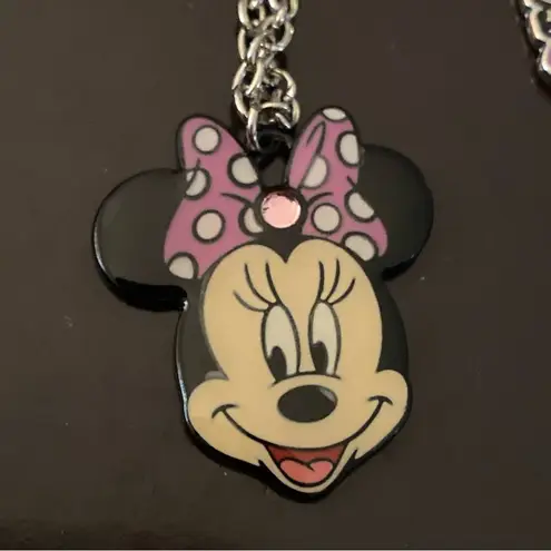 Disney Set Lot of 2 Minnie Mouse Best Friends Necklaces Necklace silver chain 18” New