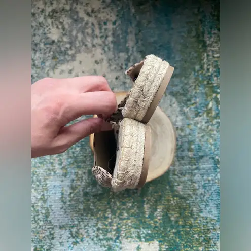 DV Dolce Vita Elaine leopard print slip on espadrilles open heel flats, size 9M