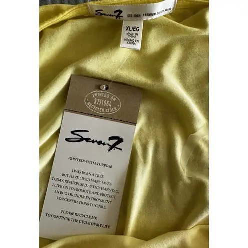 Seven7 New Seven 7 Flutter Short Sleeve Tie Front T-Shirt Top Sunshine Yellow Size XL