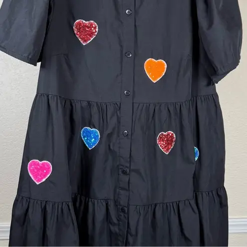 Main Strip Playful Collared Mini Dress Glitter Festival Rainbow Sequin Y2K Kitsch Artsy