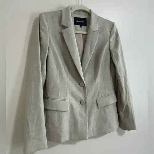 Lafayette 148 New York Virgin Wool Beige Blazer Size 4 Tan