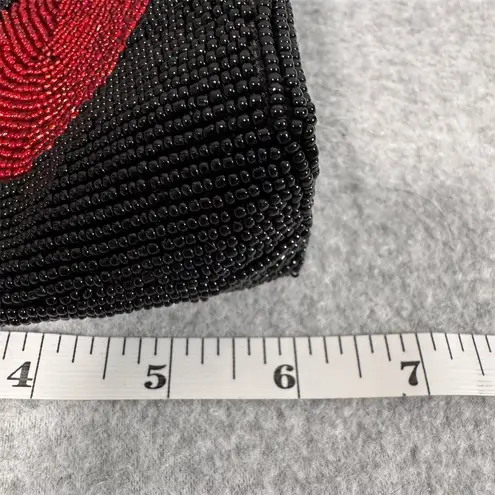 Red Hat Society Women's Beaded Clutch Black & Red Elegant Design