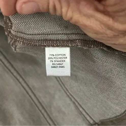 Christopher & Banks  Women Denim Vest Brown Sz L Cotton Blend Western Layering