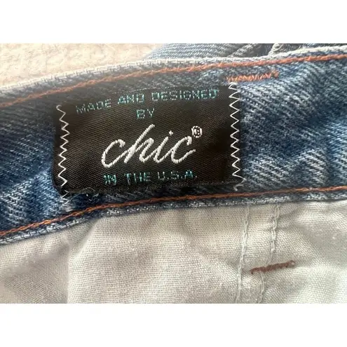 Chic Vintage Bareback Mom Jeans 28 in High Waist 80s 90s Tapered EUC Blue