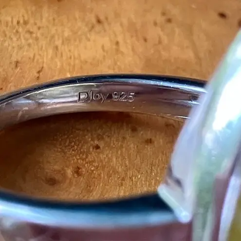 Natural Connemara Marble Sterling Silver Claddagh Ring Size 7 Green