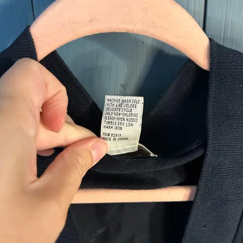 Vintage 1990’s Black Cardigan with Yellow Accents