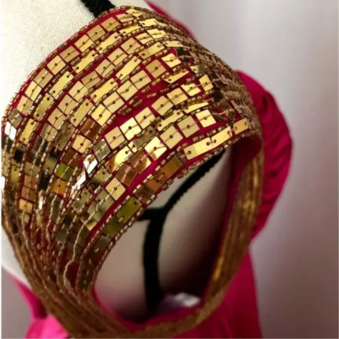 Tiffany Designs Y2K Prom Dress Sequin Formal Gown Hot Pink Womens Size 6 Maxi