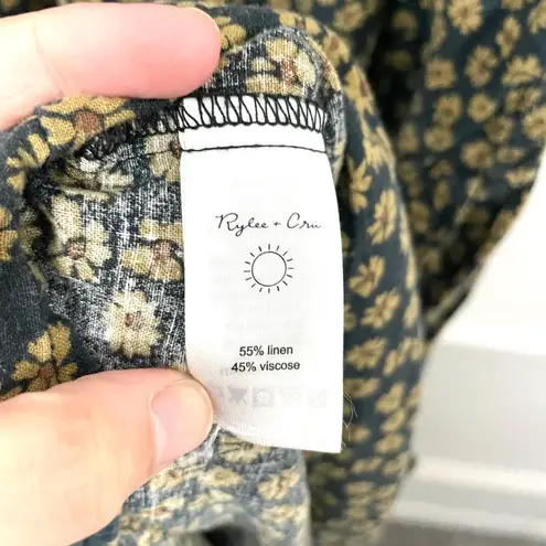 Rylee & Cru Abbie Tiered Maxi Dress Black Floral Adult Size XS