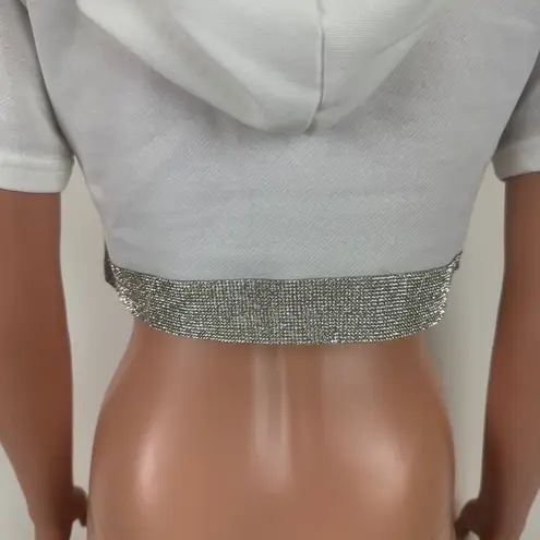 Hot & Delicious | Bedazzled Cropped Hoodie and SweatPants Set