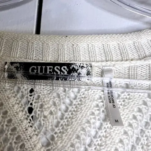 Guess  open knit cardigan size M Y2K revival era ivory white