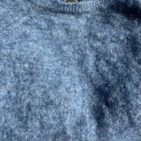 Sézane Paris Blue Leon Crew Neck Sweater – Merino Wool+ lux angora goat fits XS