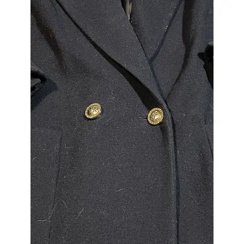 Donnybrook Women's Wool Blend Double Breasted Pea Coat Navy Blue Size 12