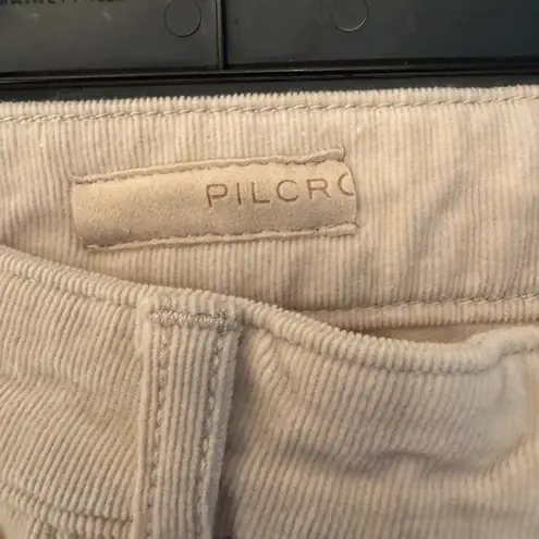 Anthropologie  Pilcro Corduroy High Rise Skinny Women's Cream Jeans Size 32 Tall
