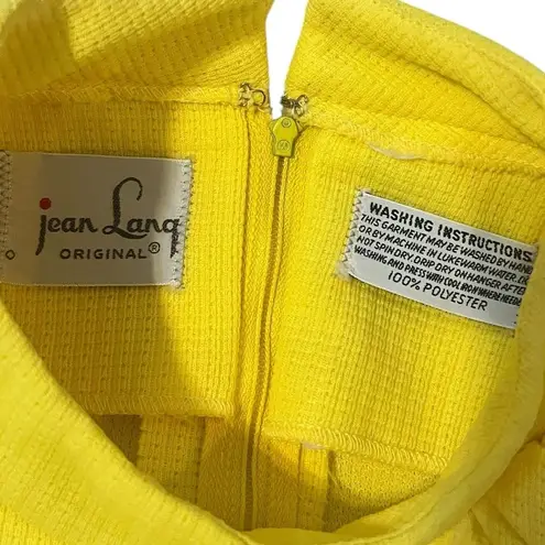 Vintage Jean Lang Originals Dress Bright Yellow Bow Shift Mod 60s No Size Size undefined