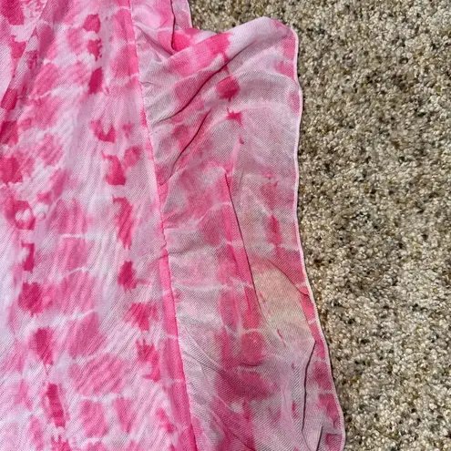 Pink & White Tie Dye Bikini CoverUp Pants