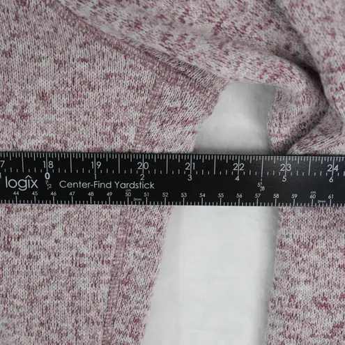 Kyodan Outdoor Hoodie Womens XL Pink Marled Quarter Zip Fleece Thumbholes Cozy