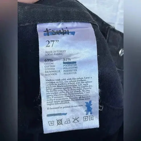 Ksubi Spray on Grease Ankle Zip Skinny Jeans In Black size 27