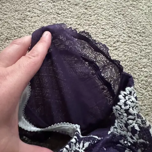 Wacoal Unlined Embrace Lace Underwire Bra Deep Purple Women's Size 32DDD