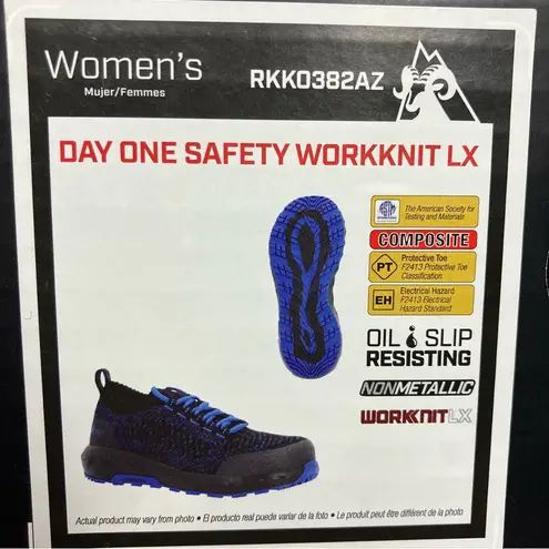 Rocky day one safety work knits LX shoes black blue women’s size 6.5 new in box