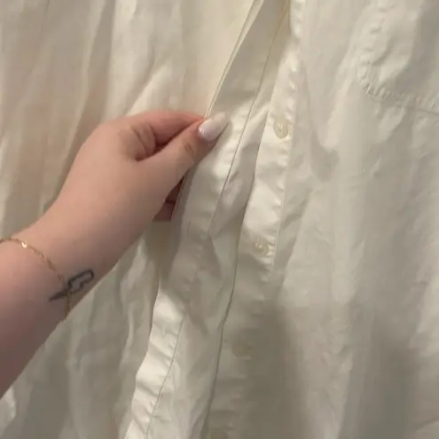 Lafayette 148  cotton button up top medium