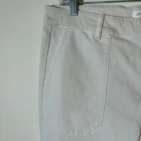 J. Jill High‑Rise Angled‑Pocket Wide‑Leg Jeans in Ivory Size 14P White