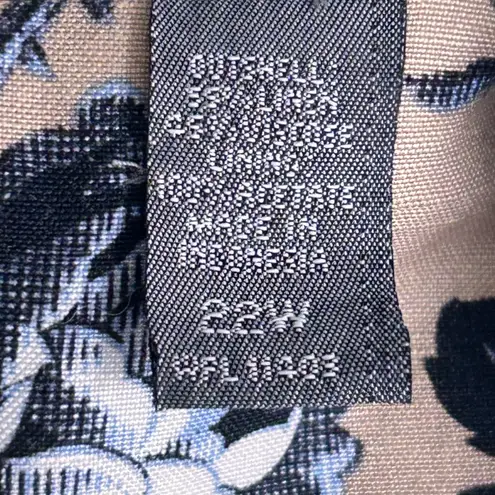 Kate Hill Woman Linen Blazer Size 22W Floral Career Professional Business Office