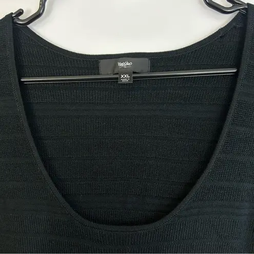 MWT Mossimo Black Knit Stretch Short Sleeve Fit & Flare Dress Size XXL