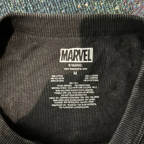 Marvel Black Spider-Man Graphic Tank Top Crew Unisex SZ M Avengers Summer