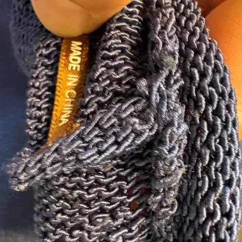 J.McLaughlin Women's Blue Knit V Neck Long Sleeve Sweater Top Tunic