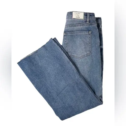 Tinseltown High-Rise Flare Distressed Cropped Jeans