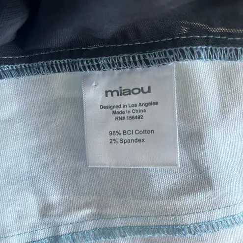 Miaou Corset Mini Skirt Azul Print Size S Blue