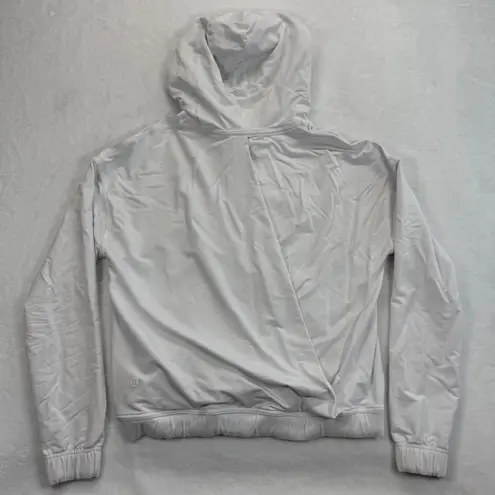 Lululemon White Hoodie Size 8 Long Sleeve Drawstring Pullover Casual