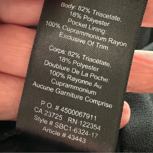 Babaton Cohen Cropped Pleated Dress Pants in Black Size 6