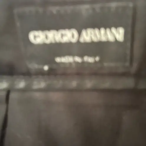 Giorgio Armani Black Wide-Leg High Waisted Dress pants