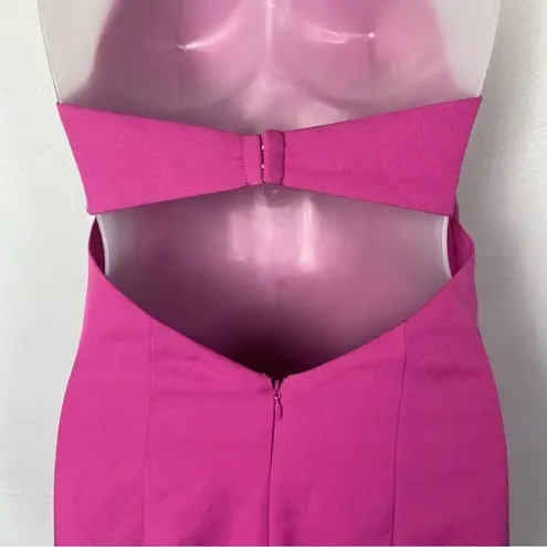 NBD  Sugar Pine Halter Bodycon Mini Dress Hot Pink XS