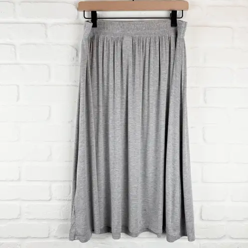The Frock NYC Light Gray Tshirt Skirt Knee Length Elastic Waist Stretchy airy XL