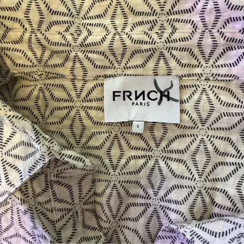 FRNCH Paris Rena Dress Prairie Cottage Dress Button Up Size L Long Sleeve
