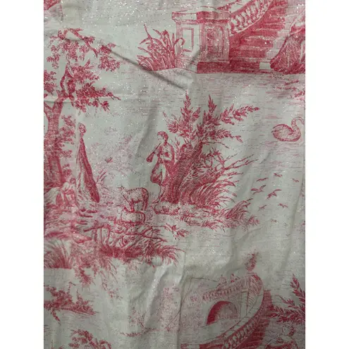 CDC Vintage Pink Toile European Glitter Sleeveless Knee Length Sheath Dress 16