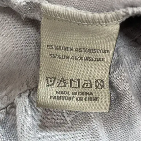 Charlie Paige Womens S Linen Blend Button Sleeveless Top Lagenlook Open Back