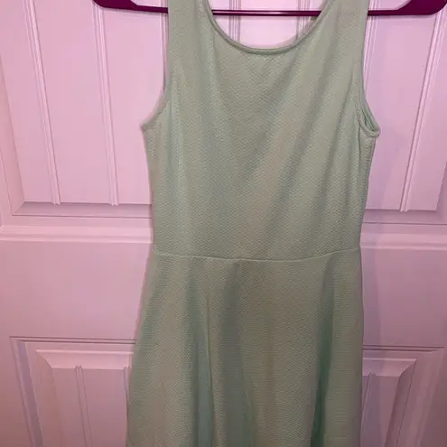 H&M  Mint Green Tank Top Drop Waist mini Dress