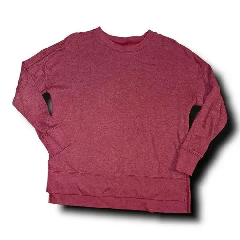 Time And Tru Red Crewneck Sweatshirt Relaxed Fit