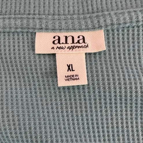 a.n.a  Ribbed Teal V Neck Long Sleeve Sweater XL NWOT Casual Comfortable