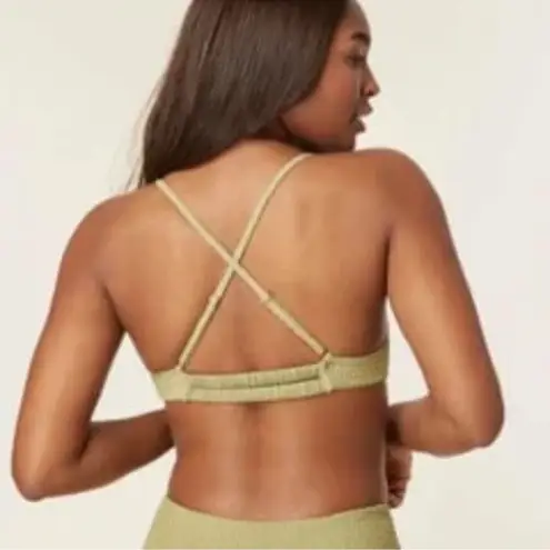 ANDIE Swim the Hermosa Bikini Top NWT size XL Sage Smocked Textured Swimsuit