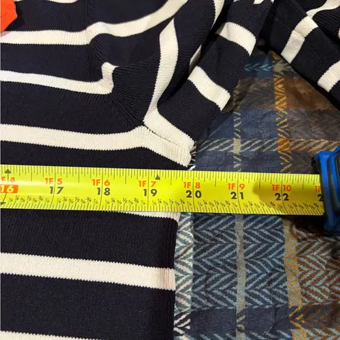 Yarns & Stitches Navy and Orange Striped Women's Cardigan& sleeveless top set Blue Size undefined