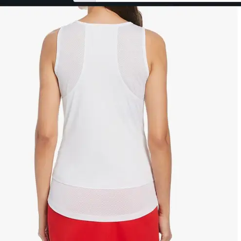 PGA Tour Women’s Solid White Tank Top with Mesh Panel Size XL New