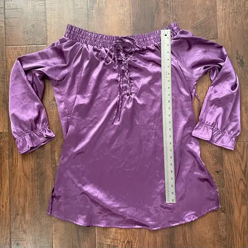 Ashley Stewart silky purple top, size XL
