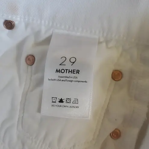 Mother Jeans The Rascal Slit Flip Short In Glass Slipper Mid Rise 2.5" I… White Size 29