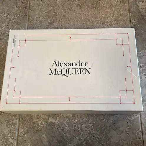 Alexander McQueen Boxcar Calfskin Ankle Booties Black/Slvr Size 36 NWT +DustBag